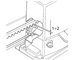 Lassen Sie zwischen Zahnstange und Antriebsritzel 1-2mm Spiel.