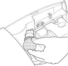 2. Schrauben Sie die alte Glühlampe heraus. Schrauben Sie anschließend eine neue 230V-60W-Glühlampe mit E27-Fassung ein.